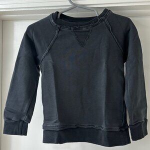 NWT Miki Miette Charcoal Grey Crew Neck Sweatshirt, Size 2T